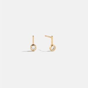 Fallon 18K Gold Bezel Earrings